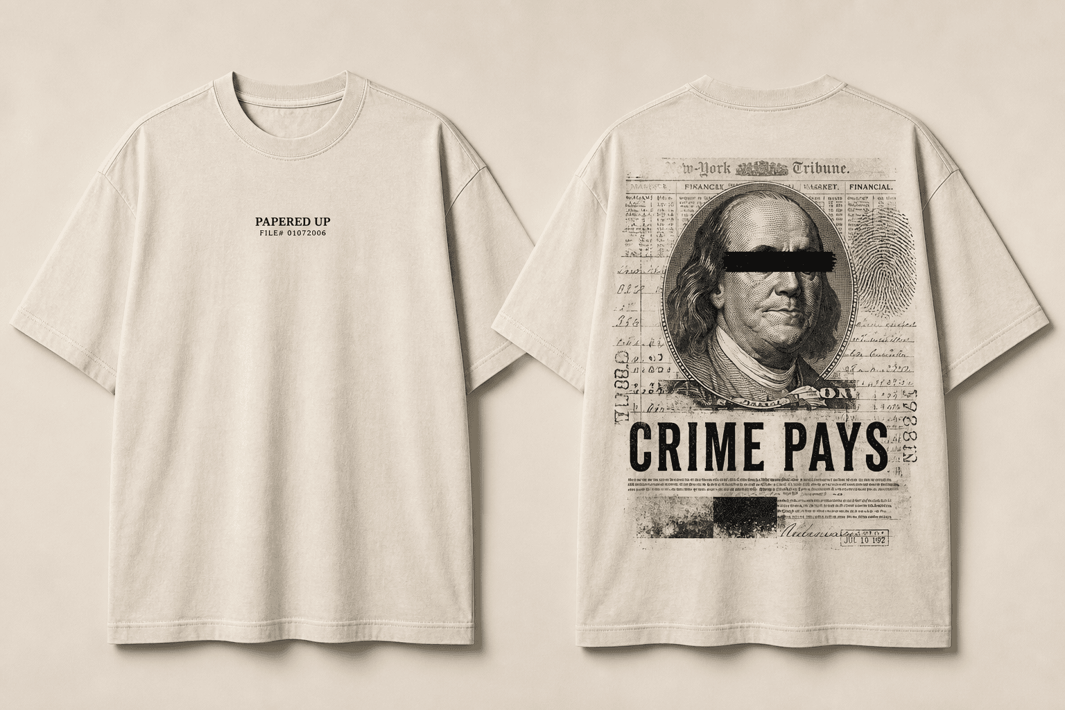 Ben Franklin Crime Pays Tee